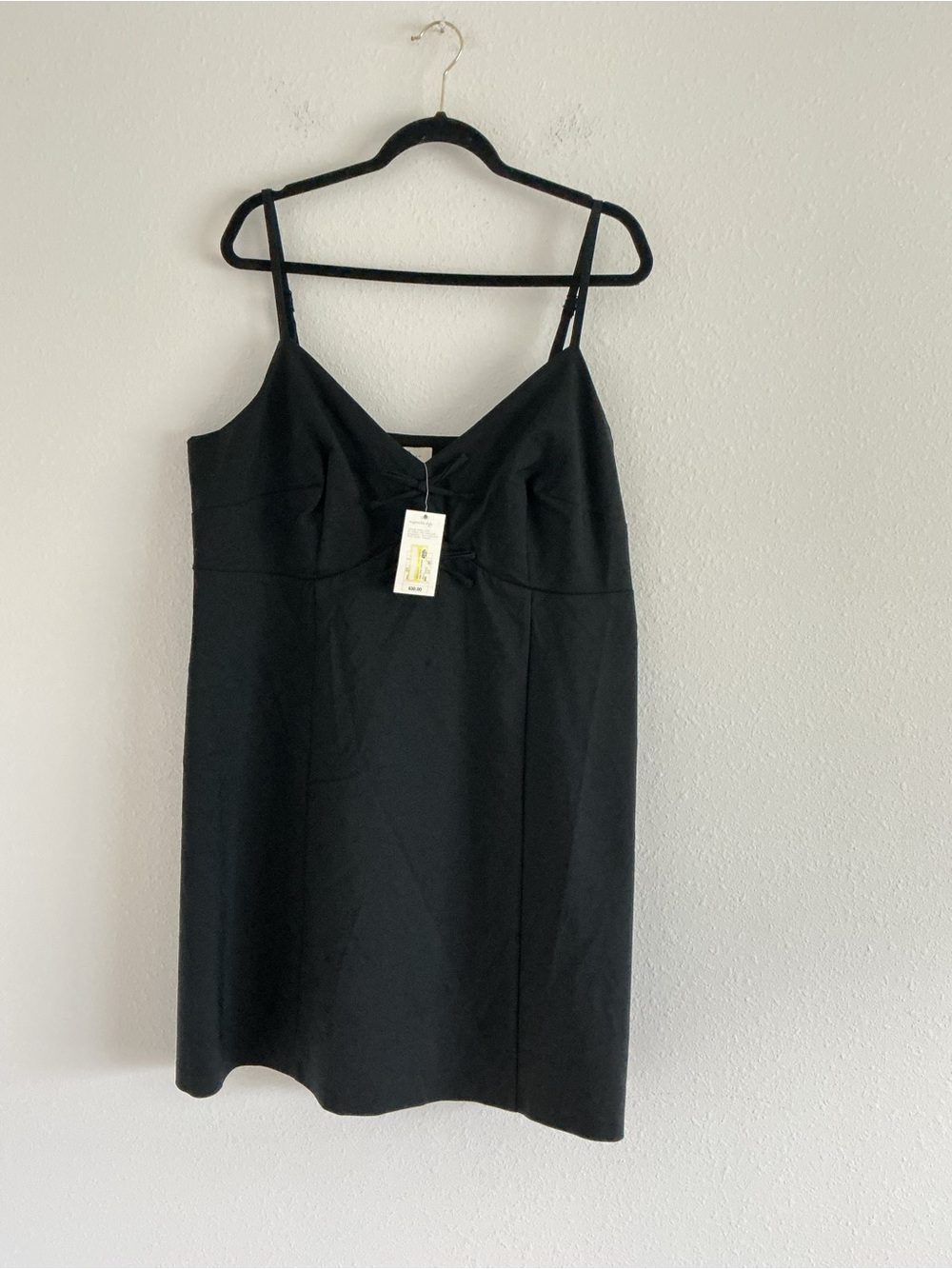 a new day Black Lace-Up Bust Slip Dress
